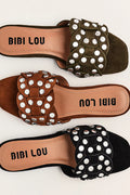 Bibi Lou Studded Faux Suede Slides