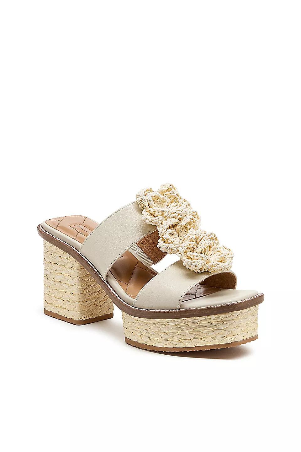 Leather & Raffia Slip-On