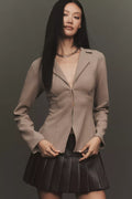 By Anthropologie Tailored Long-Sleeve Blazer Top