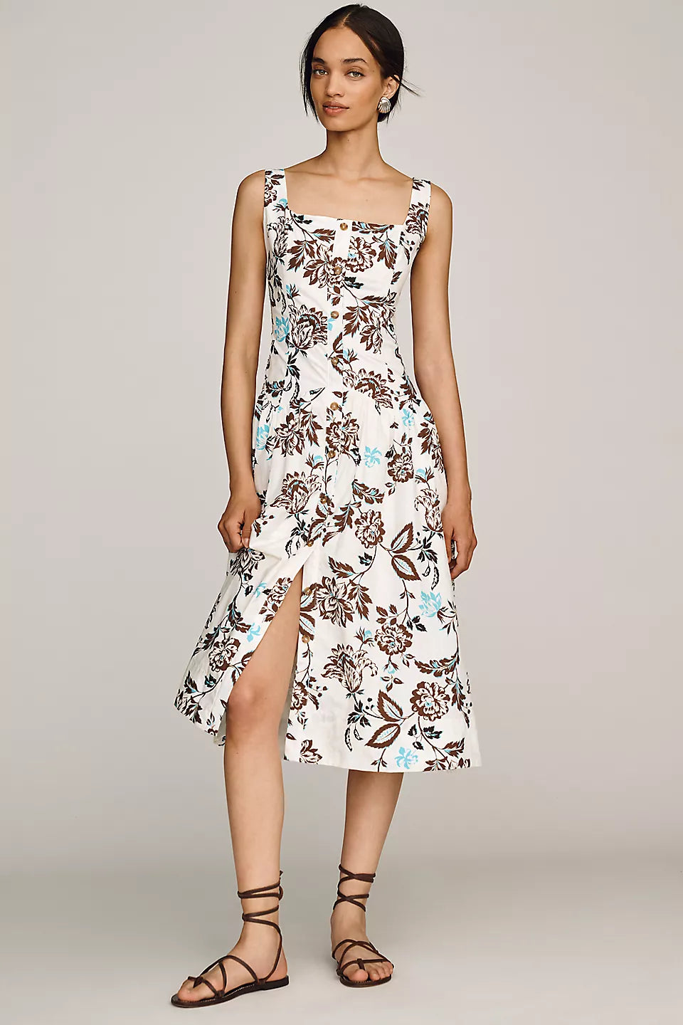 Cotton Square Neck Dress