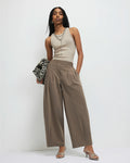 Beige Rib Cami Top