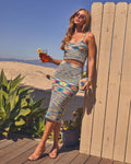 Vaycay Bound Abstract Midi Skirt