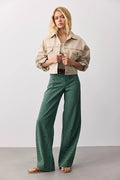 Time Flies Low-Rise Clean Trousers