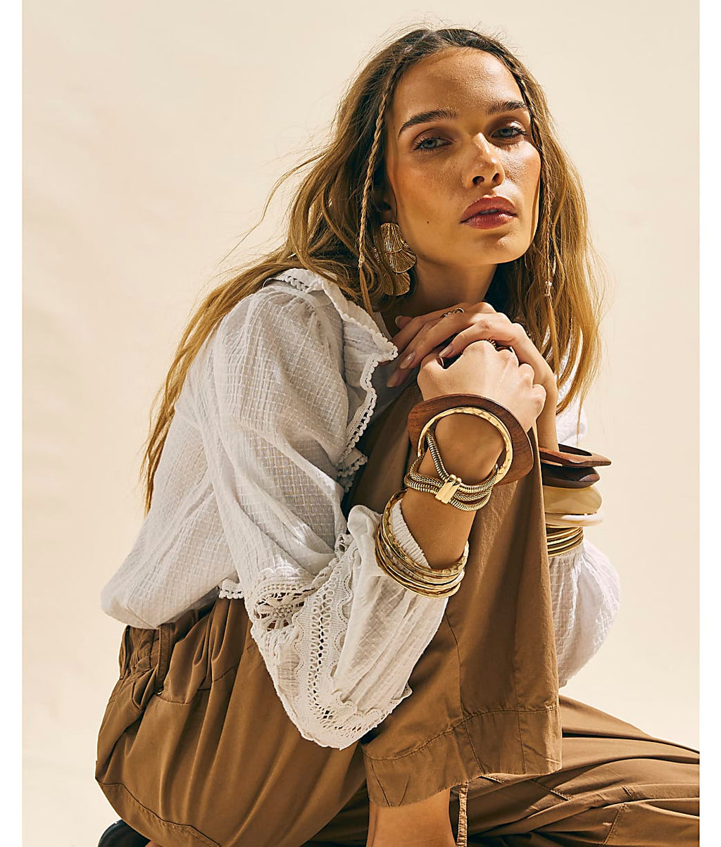 Long Sleeve Ruffle Blouse