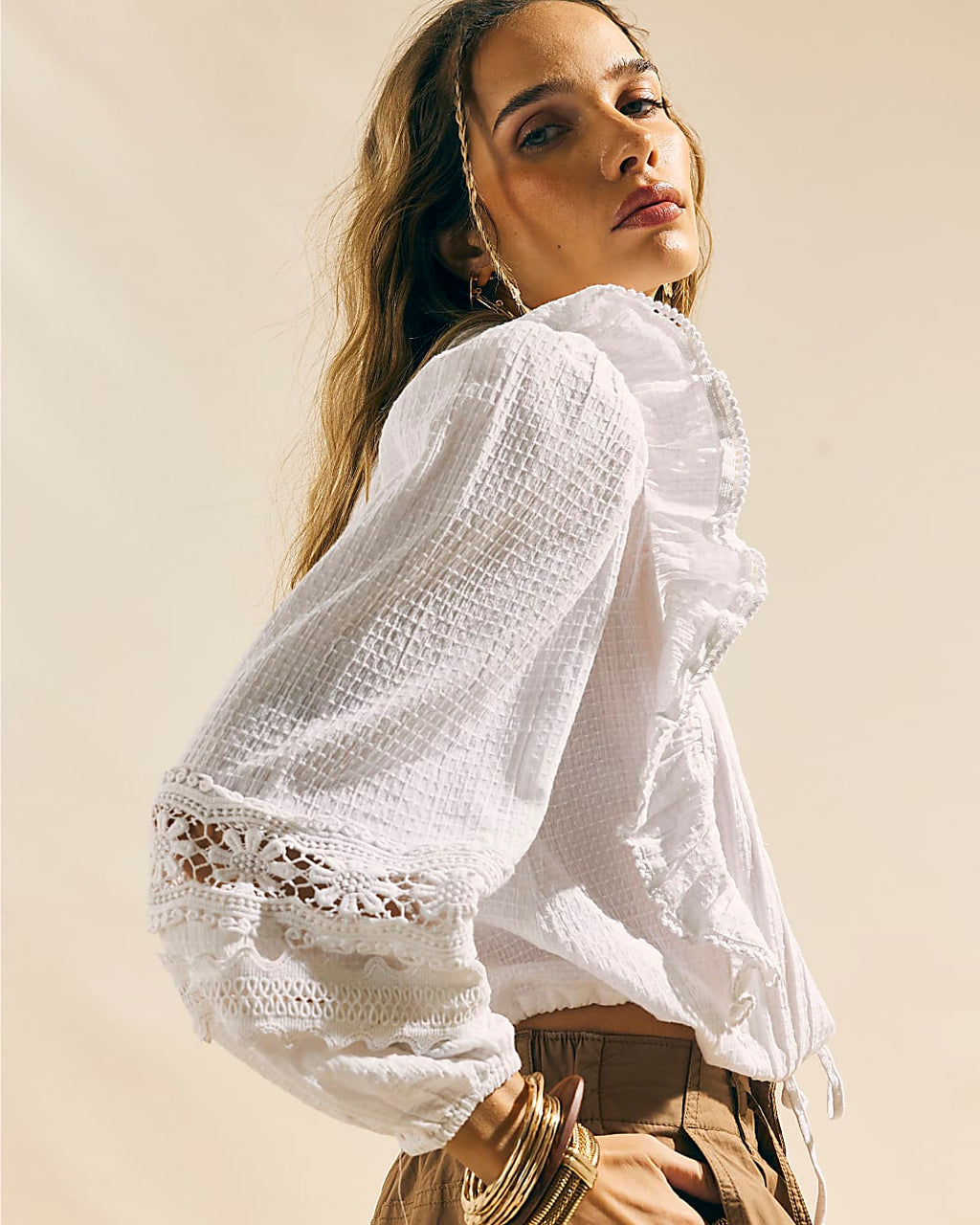 Long Sleeve Ruffle Blouse